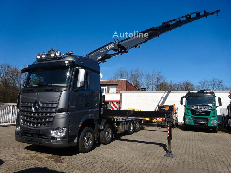 Mercedes-Benz Arocs 3453 8x2 Open Flatbed + Crane Fassi F820 - Camion plateau, Camion grue: photos 5 Mercedes-Benz Arocs 3453 8x2 Open Flatbed + Crane Fassi F820 - Camion plateau, Camion grue: photos 5