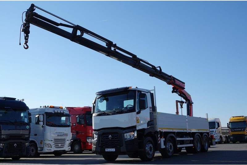 Renault C 430 / 8x4 / SKRZYNIOWY 7 M + HDS PALFINGER 33002 -wysów: 14,5 - Camion plateau, Camion grue: photos 2 Renault C 430 / 8x4 / SKRZYNIOWY 7 M + HDS PALFINGER 33002 -wysów: 14,5 - Camion plateau, Camion grue: photos 2