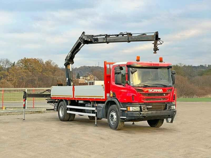 Scania P 280 * HIAB 122 E - 2 HIDUO + FUNK* TOPZUSTAND - Camion plateau, Camion grue: photos 2 Scania P 280 * HIAB 122 E - 2 HIDUO + FUNK* TOPZUSTAND - Camion plateau, Camion grue: photos 2