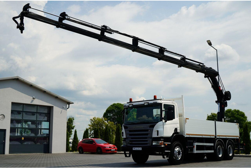 Scania P 360 / 6X4 / SKRZYNIOWY 4.85 + HDS HIAB 211 E-6 HIDUO / UDŹWIG - Camion plateau, Camion grue: photos 2 Scania P 360 / 6X4 / SKRZYNIOWY 4.85 + HDS HIAB 211 E-6 HIDUO / UDŹWIG - Camion plateau, Camion grue: photos 2