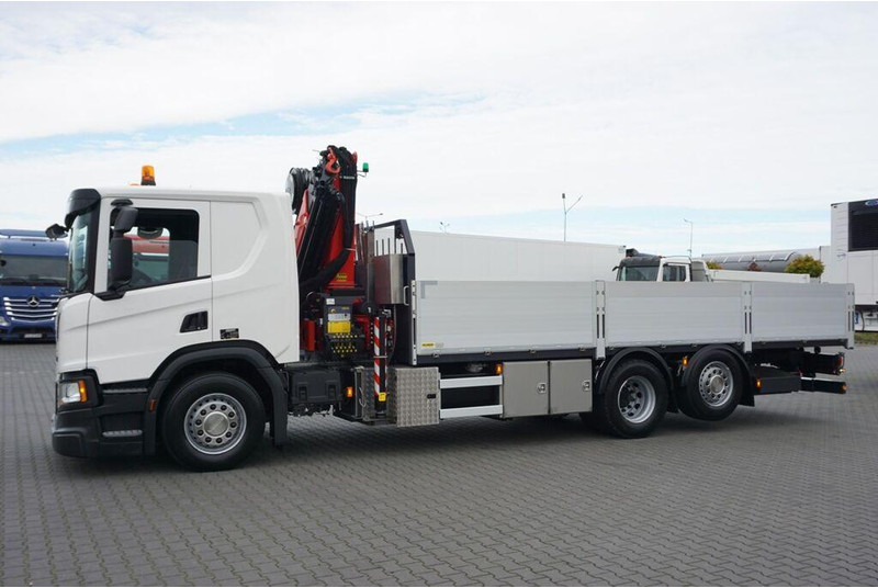 Scania P 410 / 6 X 2 / SKRZYNIOWY + HDS / PALFINGER PK 24 001 / OŚ SKRĘ - Camion plateau, Camion grue: photos 3 Scania P 410 / 6 X 2 / SKRZYNIOWY + HDS / PALFINGER PK 24 001 / OŚ SKRĘ - Camion plateau, Camion grue: photos 3