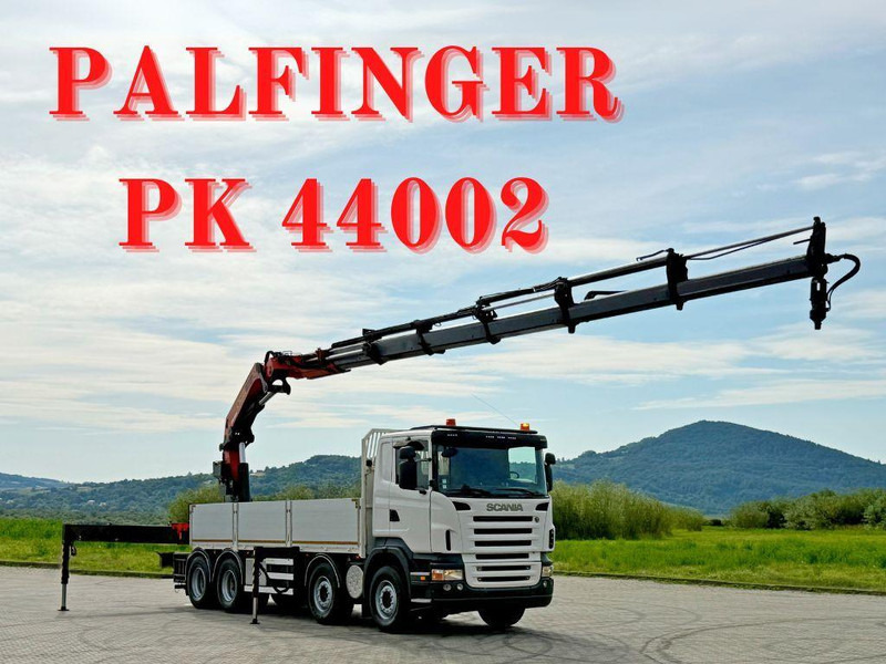 Scania R 420 PRITSCHE 6,47 m * PK 44002/FUNK * 8x4 /TOP - Camion plateau, Camion grue: photos 1 Scania R 420 PRITSCHE 6,47 m * PK 44002/FUNK * 8x4 /TOP - Camion plateau, Camion grue: photos 1