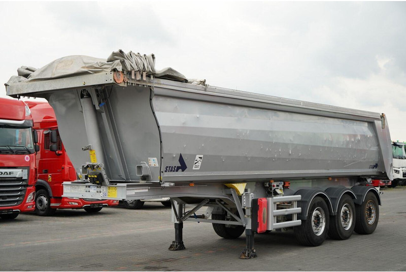 Stas WYWROTKA / 26m3 / ALUMINIOWA / OŚ PONOSZONA / SKRĘTNA / OSIE SA - Semi-remorque benne: photos 3 Stas WYWROTKA / 26m3 / ALUMINIOWA / OŚ PONOSZONA / SKRĘTNA / OSIE SA - Semi-remorque benne: photos 3