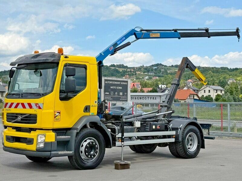 Volvo FL 240 * Abrollkipper * HMF 270 K2 * TOPZUSTAND - Camion ampliroll, Camion grue: photos 2 Volvo FL 240 * Abrollkipper * HMF 270 K2 * TOPZUSTAND - Camion ampliroll, Camion grue: photos 2