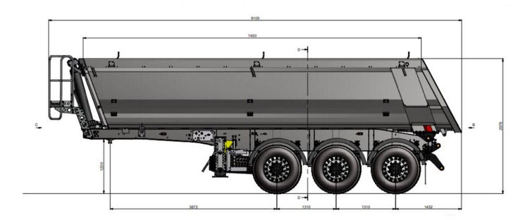 Zaslaw WYWROTKA 26 m3 / FABRYCZNIE NOWA / STALOWA / RYNNA WANNA HP / 20 - Semi-remorque benne: photos 2 Zaslaw WYWROTKA 26 m3 / FABRYCZNIE NOWA / STALOWA / RYNNA WANNA HP / 20 - Semi-remorque benne: photos 2
