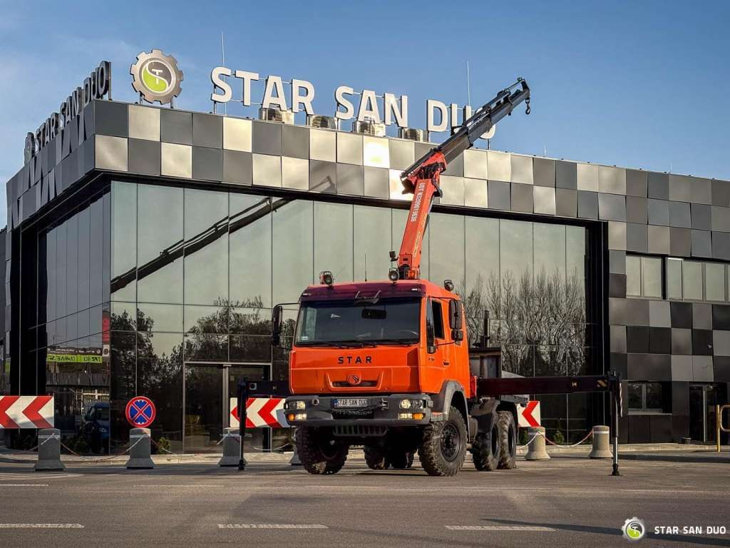 MAN STAR 266 MAN 6x6 PALFINGER PK 18001 Crane Kran - Camion grue: photos 1 MAN STAR 266 MAN 6x6 PALFINGER PK 18001 Crane Kran - Camion grue: photos 1