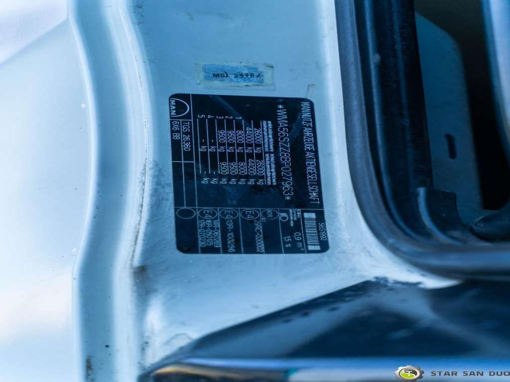 Camion grue MAN  TGS 26.360 6x6 PALFINGER PK 18001 EH Crane Kipe: photos 20