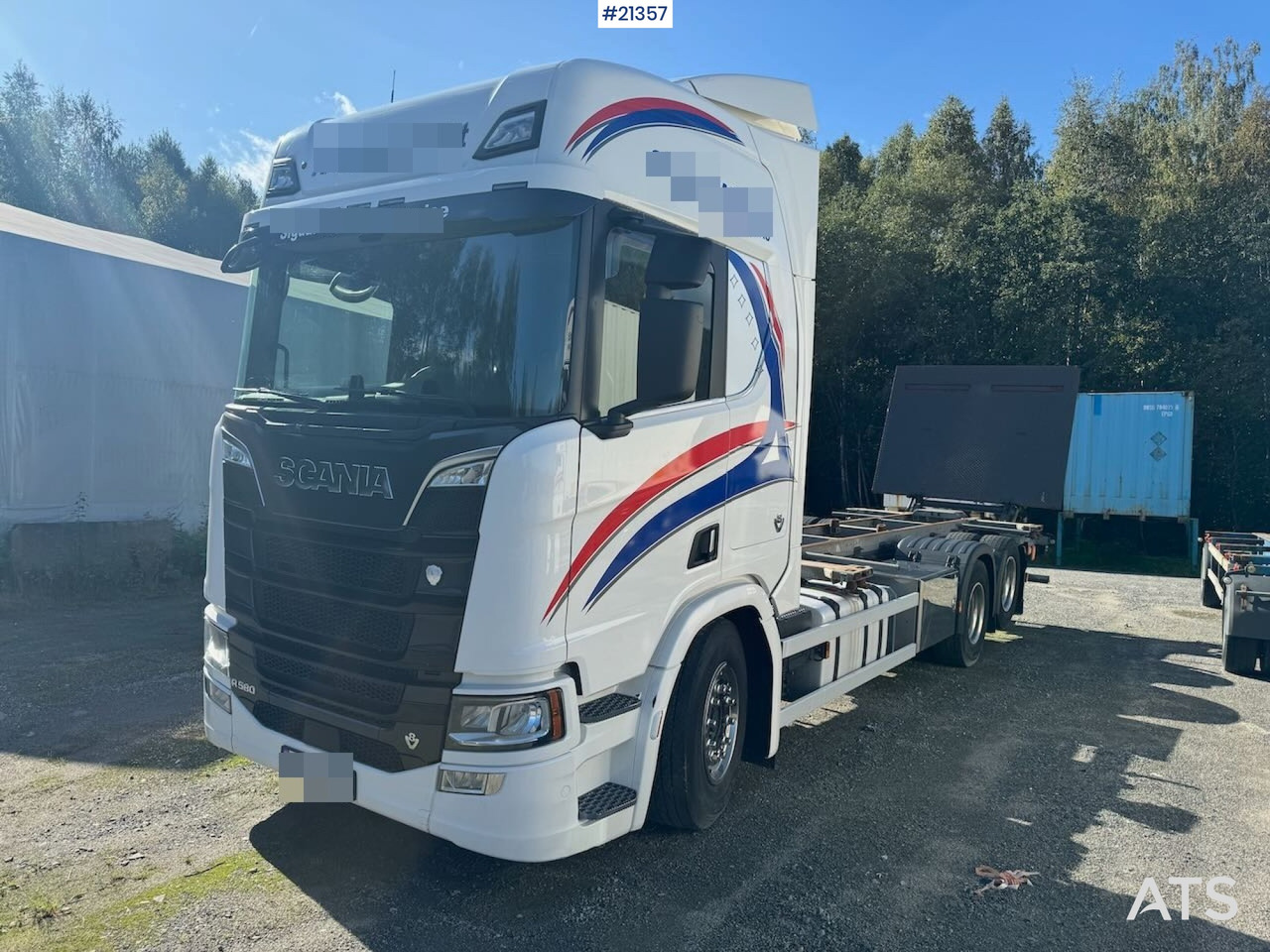 Scania R580 - Camion porte-conteneur/ Caisse mobile: photos 1 Scania R580 - Camion porte-conteneur/ Caisse mobile: photos 1