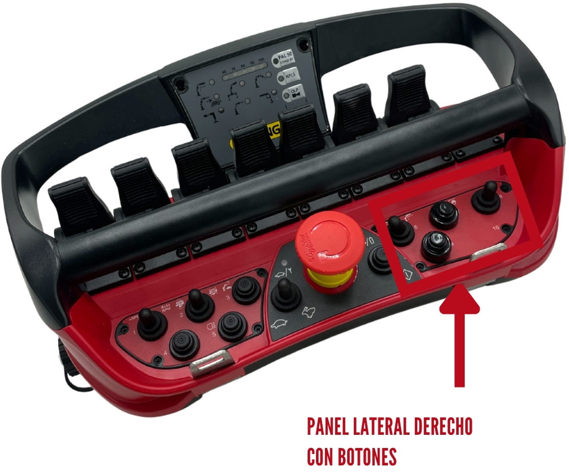 Right panel with button radio remote Scanreco RC400 - Système électrique pour Grue auxiliaire: photos 3 Right panel with button radio remote Scanreco RC400 - Système électrique pour Grue auxiliaire: photos 3