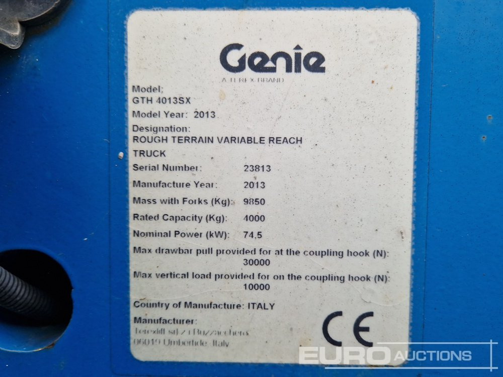 Chariot télescopique 2013 Genie GTH4013SX: photos 35