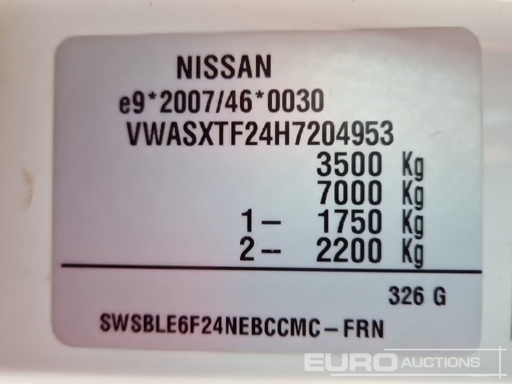 Utilitaire benne 2017 Nissan NT400: photos 30