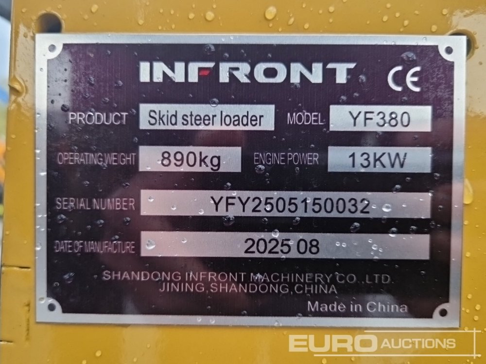 Mini chargeuse Unused 2025 Infront YF380: photos 18 Mini chargeuse Unused 2025 Infront YF380: photos 18