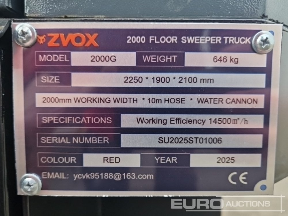 Balayeuse de voirie Unused 2025 Zvox 2000G: photos 24