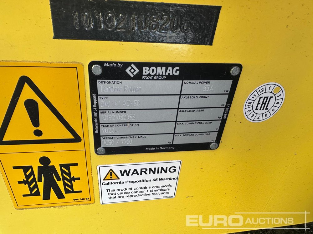 Unused Bomag BW141 AD-50 - Compacteur: photos 2 Unused Bomag BW141 AD-50 - Compacteur: photos 2