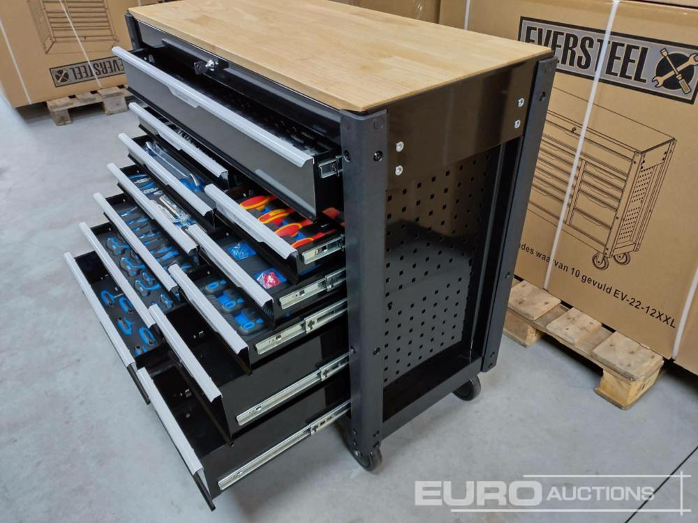 Unused Eversteel EV22-12XXL Tool Cabinet, 12 Drawers incl. Heavy Duty Truck Tools - Équipement de garage: photos 1 Unused Eversteel EV22-12XXL Tool Cabinet, 12 Drawers incl. Heavy Duty Truck Tools - Équipement de garage: photos 1