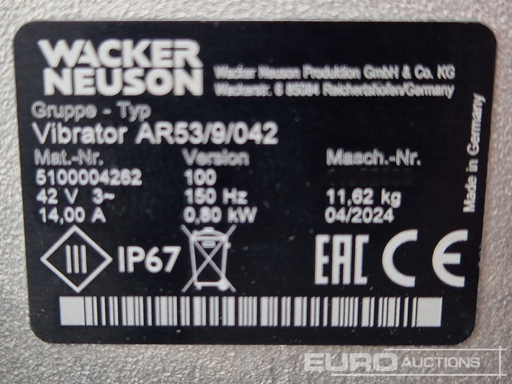 Unused Wacker Neuson AR53/9/042 - Travaux routiers: photos 5 Unused Wacker Neuson AR53/9/042 - Travaux routiers: photos 5