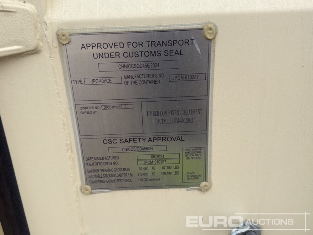 2025 40' x 8' High Cube Container, 4 Side Doors, 1 End Door - Conteneur maritime: photos 5 2025 40' x 8' High Cube Container, 4 Side Doors, 1 End Door - Conteneur maritime: photos 5