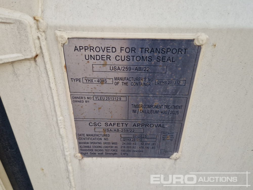 2025 40' x 8' High Cube Container, 4 Side Doors, 1 End Door - Conteneur maritime: photos 5 2025 40' x 8' High Cube Container, 4 Side Doors, 1 End Door - Conteneur maritime: photos 5