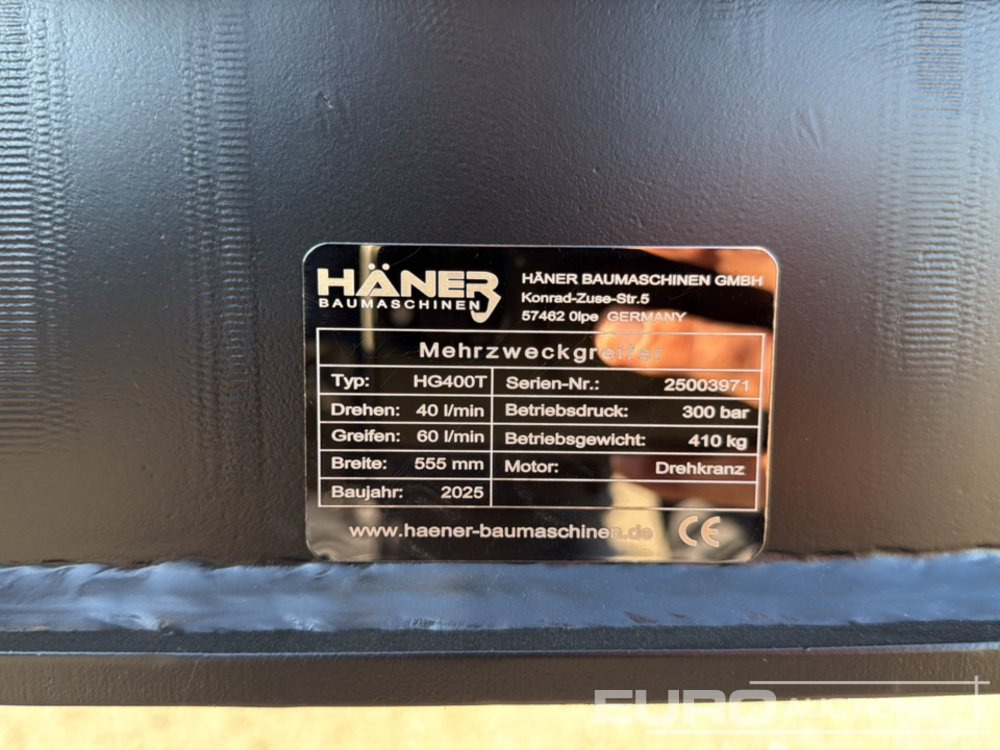 Unused 2025 Häner HG400T - Accessoire pour Pelle: photos 5 Unused 2025 Häner HG400T - Accessoire pour Pelle: photos 5
