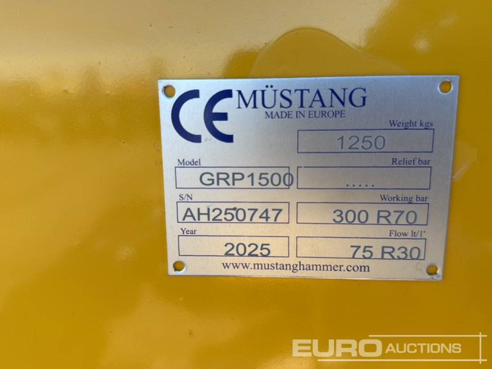 Unused 2025 Mustang GRP1500 - Accessoire pour Pelle: photos 5 Unused 2025 Mustang GRP1500 - Accessoire pour Pelle: photos 5