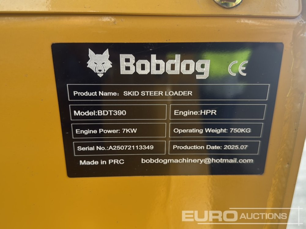 Mini chargeuse Unused 2025 Bobdog BDT390: photos 31 Mini chargeuse Unused 2025 Bobdog BDT390: photos 31