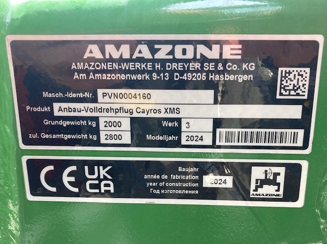 Amazone CAYROS XMS 950 SB 4-Schar - Charrue: photos 2 Amazone CAYROS XMS 950 SB 4-Schar - Charrue: photos 2