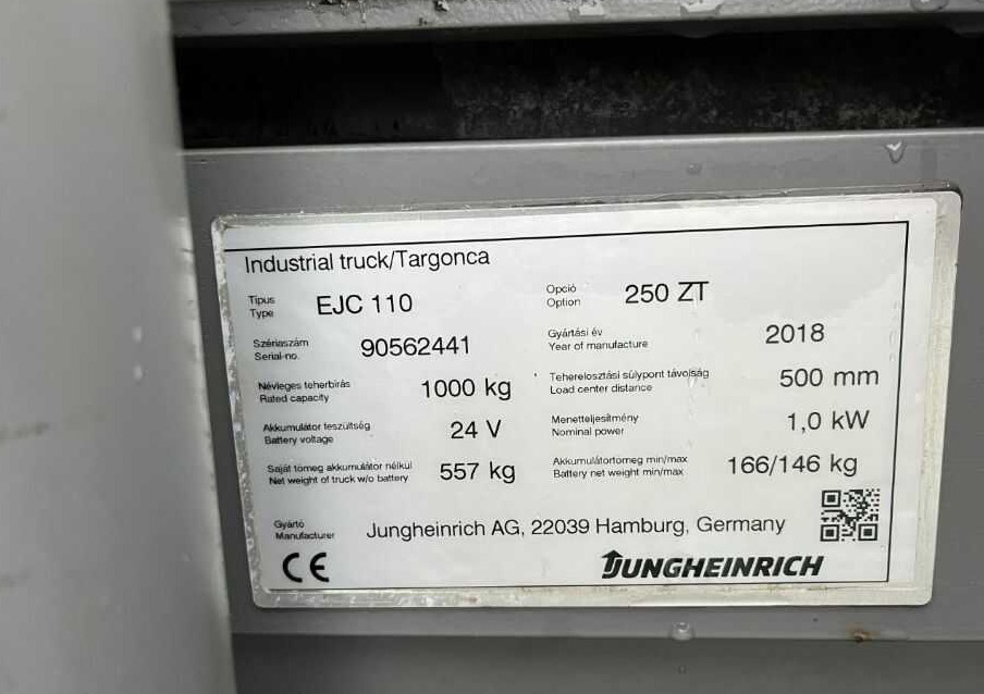 Jungheinrich EJC110 - Gerbeur: photos 4 Jungheinrich EJC110 - Gerbeur: photos 4