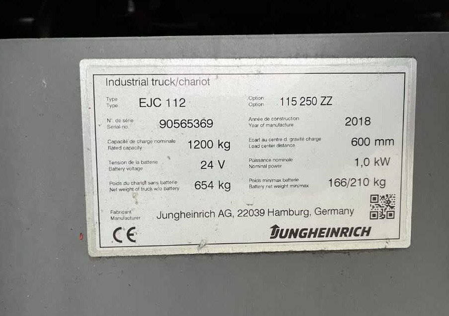 Jungheinrich EJC112 - Gerbeur: photos 4 Jungheinrich EJC112 - Gerbeur: photos 4