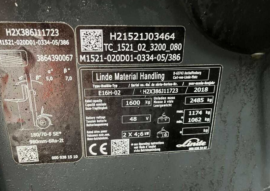 Linde E16H-02 - Chariot élévateur électrique: photos 4 Linde E16H-02 - Chariot élévateur électrique: photos 4