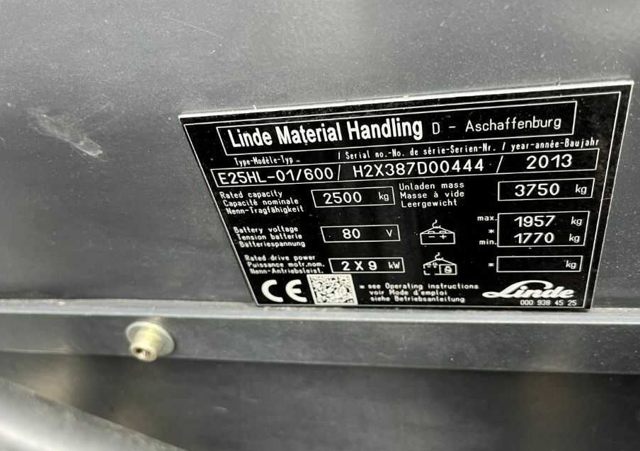 Linde E25HL-01/600 - Chariot élévateur électrique: photos 4 Linde E25HL-01/600 - Chariot élévateur électrique: photos 4