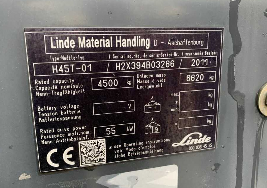 Linde H45T-01 - Chariot élévateur à gaz: photos 2 Linde H45T-01 - Chariot élévateur à gaz: photos 2