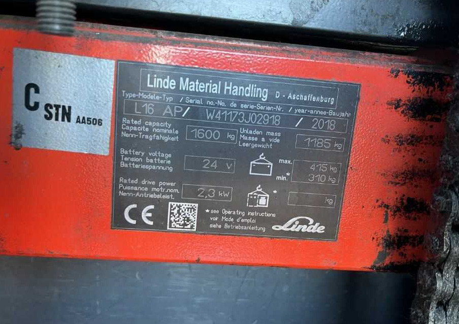 Linde L16APi - Gerbeur: photos 4 Linde L16APi - Gerbeur: photos 4