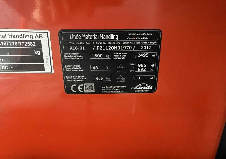 Linde R16-01 - Chariot à mât rétractable: photos 4 Linde R16-01 - Chariot à mât rétractable: photos 4