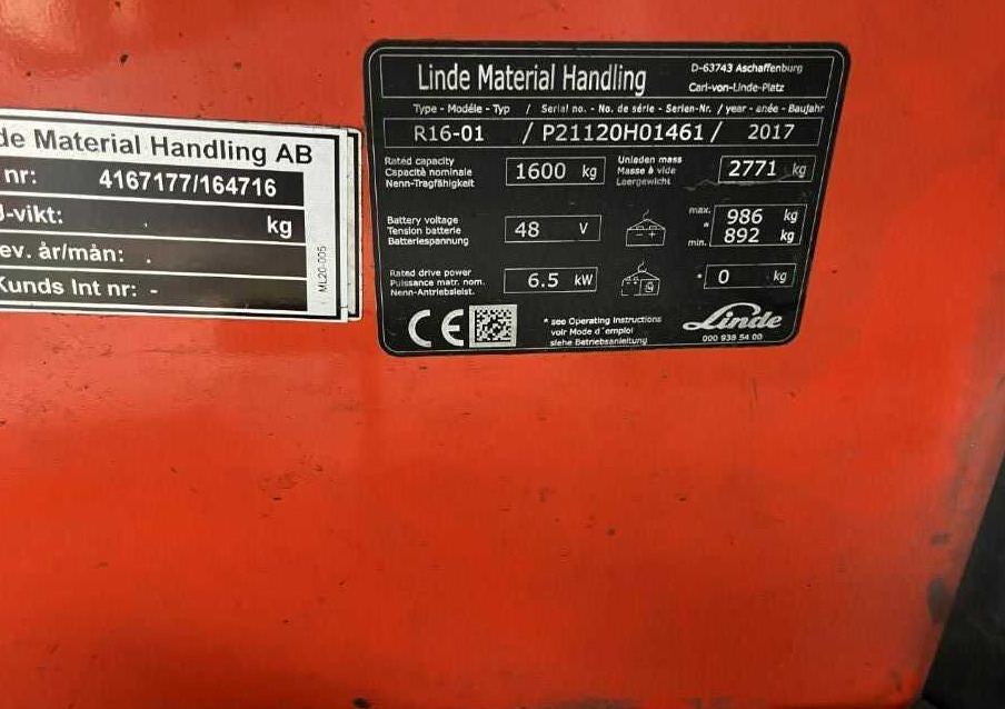 Linde R16-01 - Chariot à mât rétractable: photos 4 Linde R16-01 - Chariot à mât rétractable: photos 4