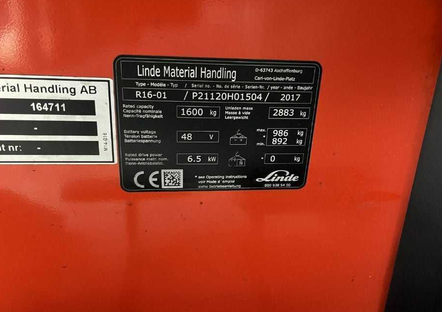 Linde R16-01 - Chariot à mât rétractable: photos 4 Linde R16-01 - Chariot à mât rétractable: photos 4