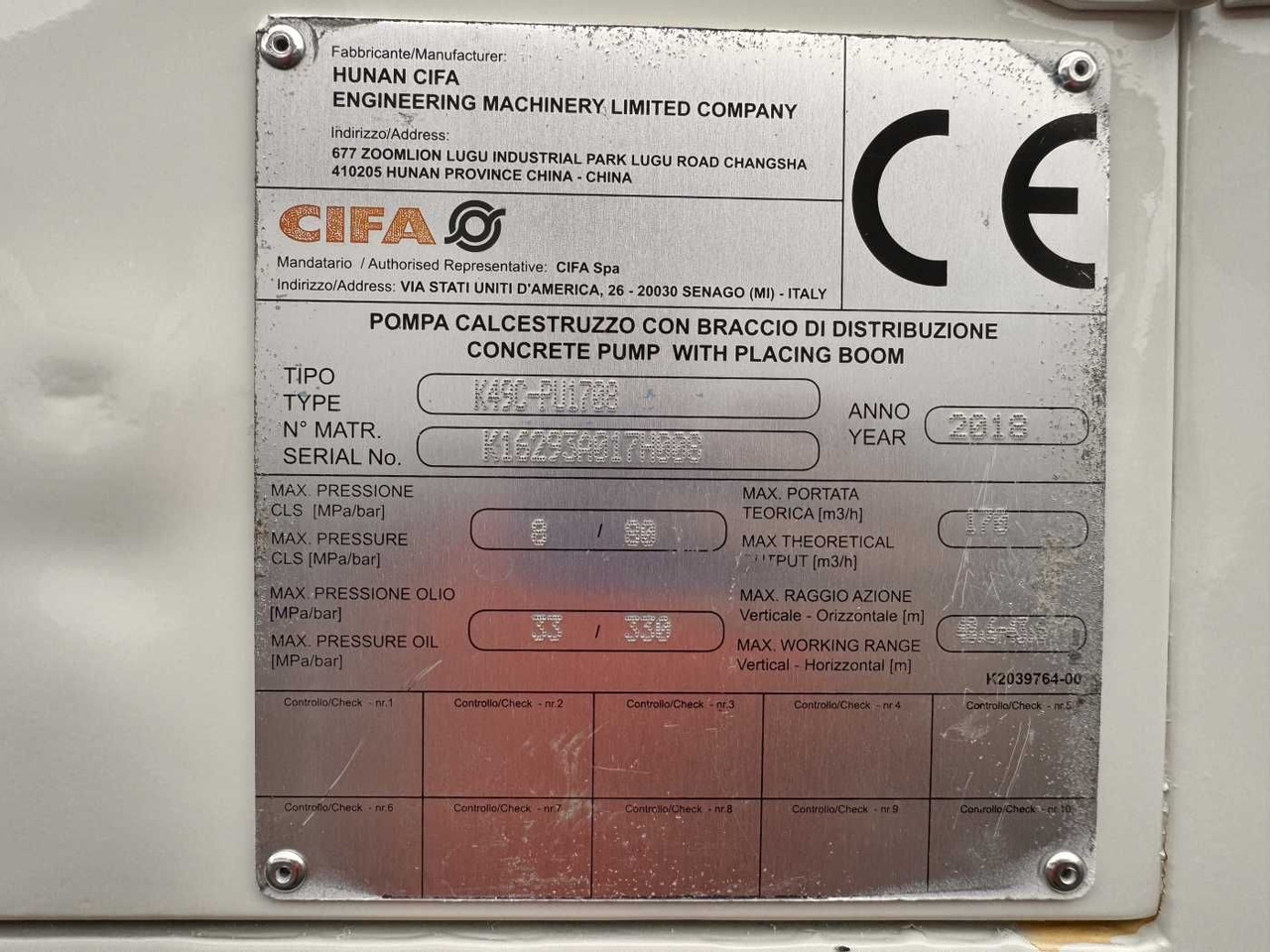Camion pompe MAN TGS 41.460 8x4 BB Cifa K49 Classic 2x Funk: photos 12