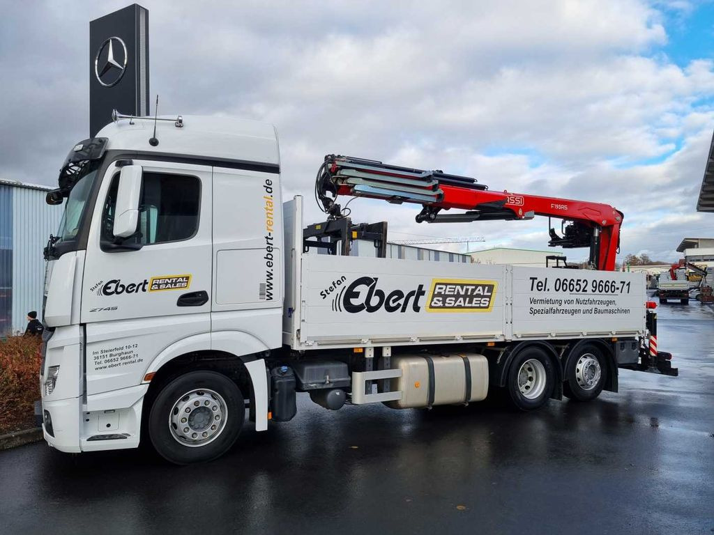 Mercedes-Benz Actros 2745 L 6x2 Baustoffpritsche+Kran Retarder Mercedes-Benz Actros 2745 L 6x2 Baustoffpritsche+Kran Retarder - Camion grue, Camion plateau: photos 4 Mercedes-Benz Actros 2745 L 6x2 Baustoffpritsche+Kran Retarder Mercedes-Benz Actros 2745 L 6x2 Baustoffpritsche+Kran Retarder - Camion grue, Camion plateau: photos 4