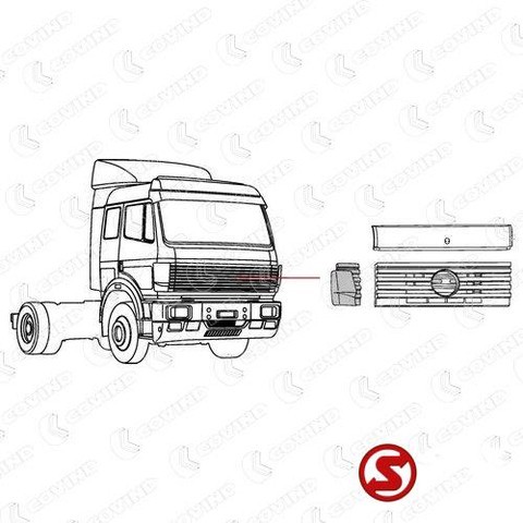 Mercedes-Benz Windgeleider rechts MERCEDES MK, NG, SK 08.73-09.9 - Aérodynamique/ Spoilers pour Camion: photos 2 Mercedes-Benz Windgeleider rechts MERCEDES MK, NG, SK 08.73-09.9 - Aérodynamique/ Spoilers pour Camion: photos 2