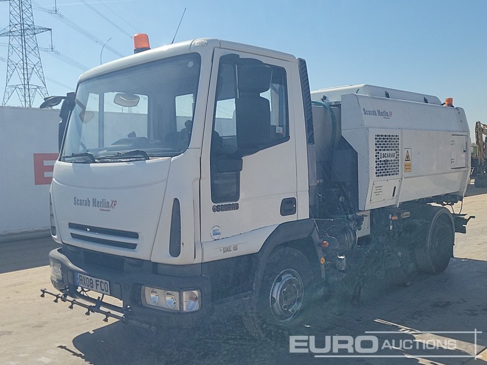 2008 Iveco 4x2 Sweeper Lorry, Scarab Merlin Body, Reverse Camera, Manual Gearbox - Balayeuse de voirie: photos 1 2008 Iveco 4x2 Sweeper Lorry, Scarab Merlin Body, Reverse Camera, Manual Gearbox - Balayeuse de voirie: photos 1