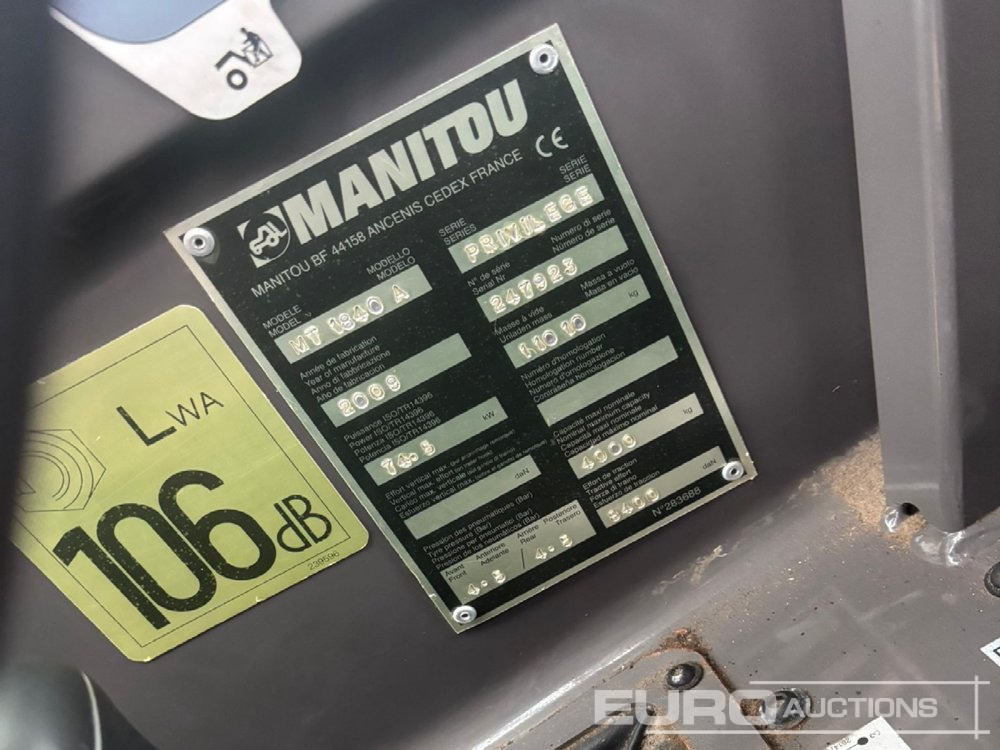2009 Manitou MT1840A - Chariot télescopique: photos 5 2009 Manitou MT1840A - Chariot télescopique: photos 5
