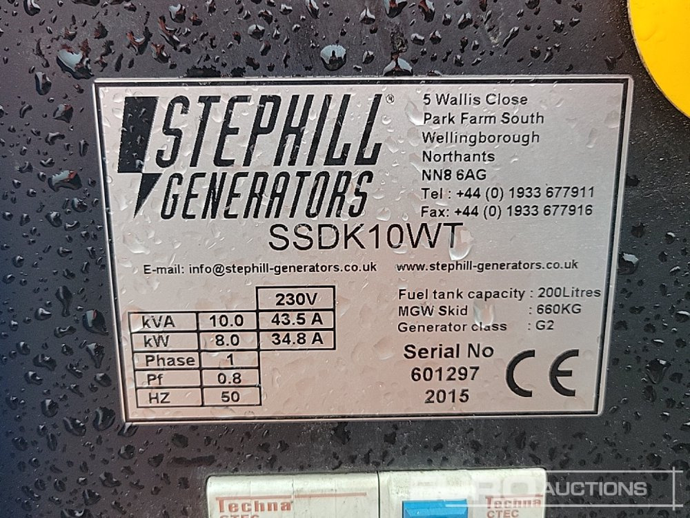 Groupe électrogène 2015 Stephill SSDK10WT: photos 16 Groupe électrogène 2015 Stephill SSDK10WT: photos 16