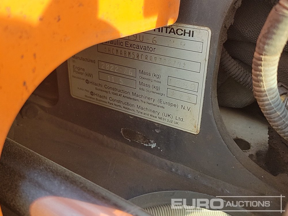 Mini pelle 2022 Hitachi ZX19U-6 YLR: photos 50