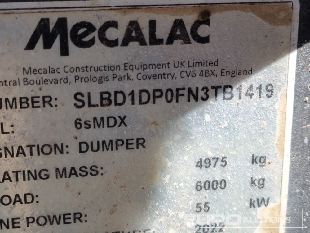 Mini tombereau 2022 Mecalac 6SMDX: photos 33