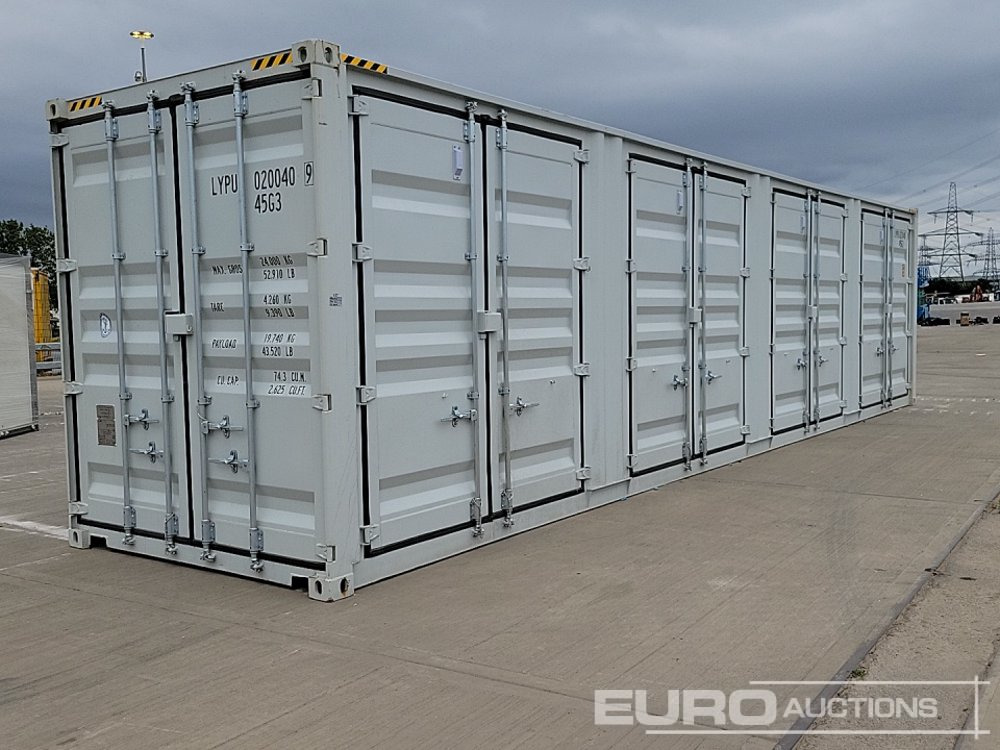2025 40' x 8' High Cube Container, 4 Side Doors, 1 End Door (Cannot Be Reconsigned) - Conteneur maritime: photos 1 2025 40' x 8' High Cube Container, 4 Side Doors, 1 End Door (Cannot Be Reconsigned) - Conteneur maritime: photos 1