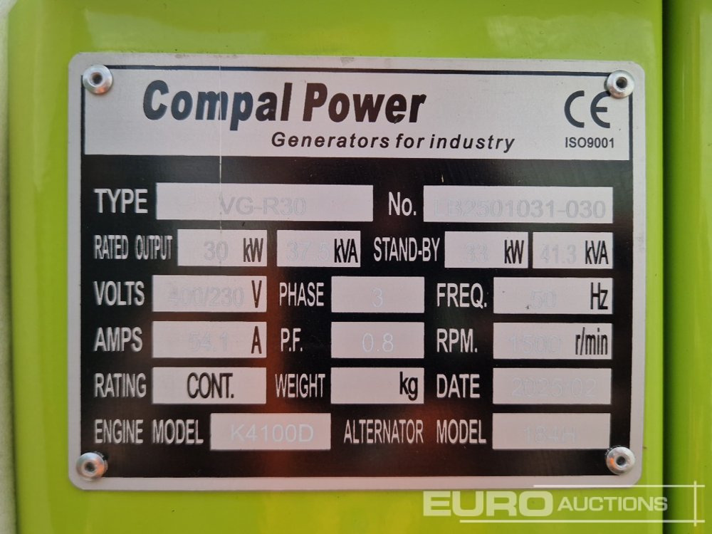 2025 Compal Power VG-R30 - Groupe électrogène: photos 1 2025 Compal Power VG-R30 - Groupe électrogène: photos 1