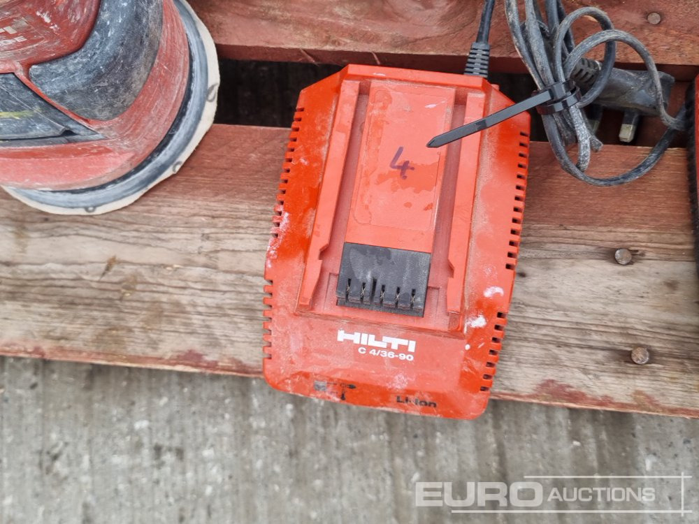 L'équipement de construction Hilti Battery Vacuum (3 of), 110Volt Orbital Sander (2 of), Battery Drill, Battery (2 of), Charger (4 of), Milwaukee Battery Impact Wrench (2 of), Charger (2 of), Battery, DeWalt Battery Impact Wrench: photos 18
