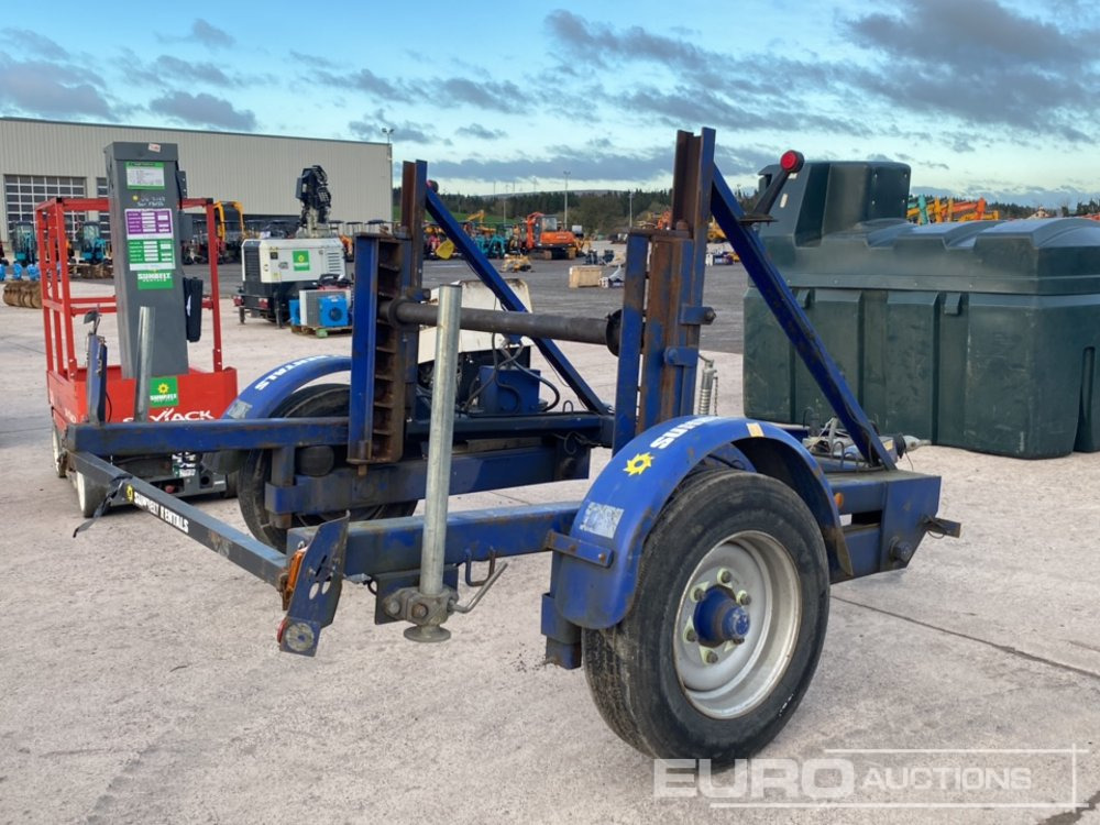 SEB CD-70 Single Axle Cable Trailer - Remorque porte engin: photos 3 SEB CD-70 Single Axle Cable Trailer - Remorque porte engin: photos 3