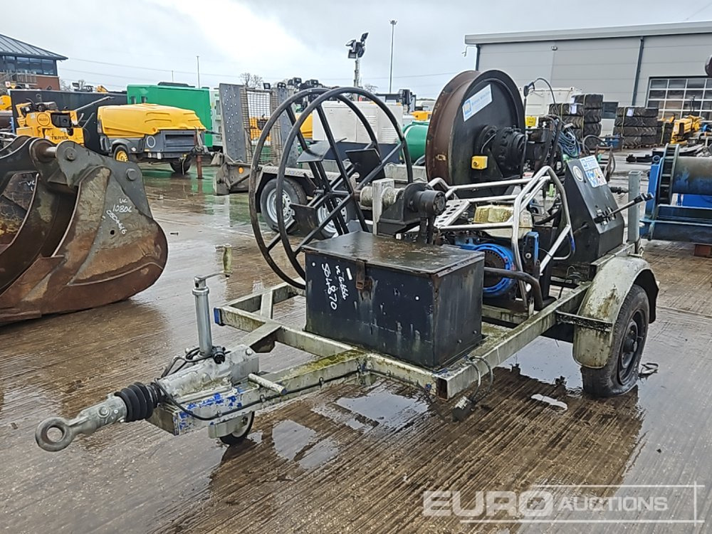 Single Axle Hydraulic Cable Reel Trailer - Remorque porte engin: photos 1 Single Axle Hydraulic Cable Reel Trailer - Remorque porte engin: photos 1