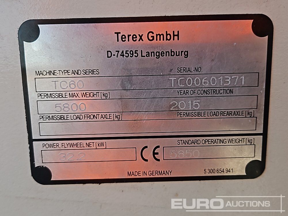 Mini pelle Terex TC60: photos 44 Mini pelle Terex TC60: photos 44