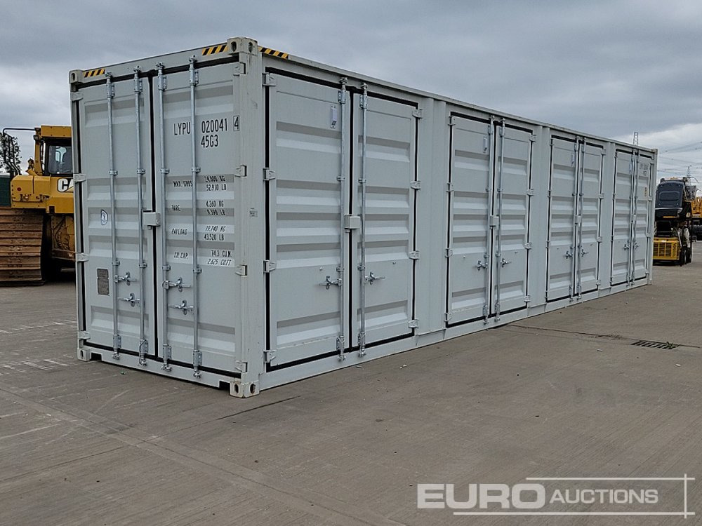 Unused 2025 40' x 8' High Cube Container, 4 Side Doors, 1 End Door (Cannot Be Reconsigned) - Conteneur maritime: photos 1 Unused 2025 40' x 8' High Cube Container, 4 Side Doors, 1 End Door (Cannot Be Reconsigned) - Conteneur maritime: photos 1